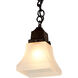 Ruskin 1 Light 5 inch Antique Brass Pendant Ceiling Light, Glass Sold Separately