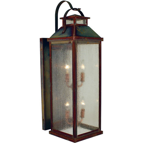 Canterbury 4 Light 30 inch Satin Black Outdoor Wall Mount in Rain Mist