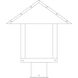 Timber Ridge 1 Light 12 inch Rustic Brown Post Mount in Clear Seedy