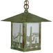 Timber Ridge 1 Light 9 inch Antique Copper Pendant Ceiling Light in Off White