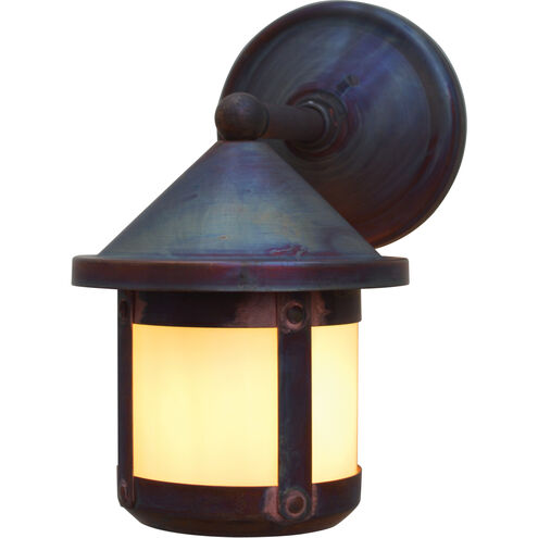 Berkeley 1 Light 9.62 inch Verdigris Patina Outdoor Wall Mount in Off White