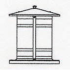 Berkeley 1 Light 12.75 inch Mission Brown Column Mount in Gold White Iridescent