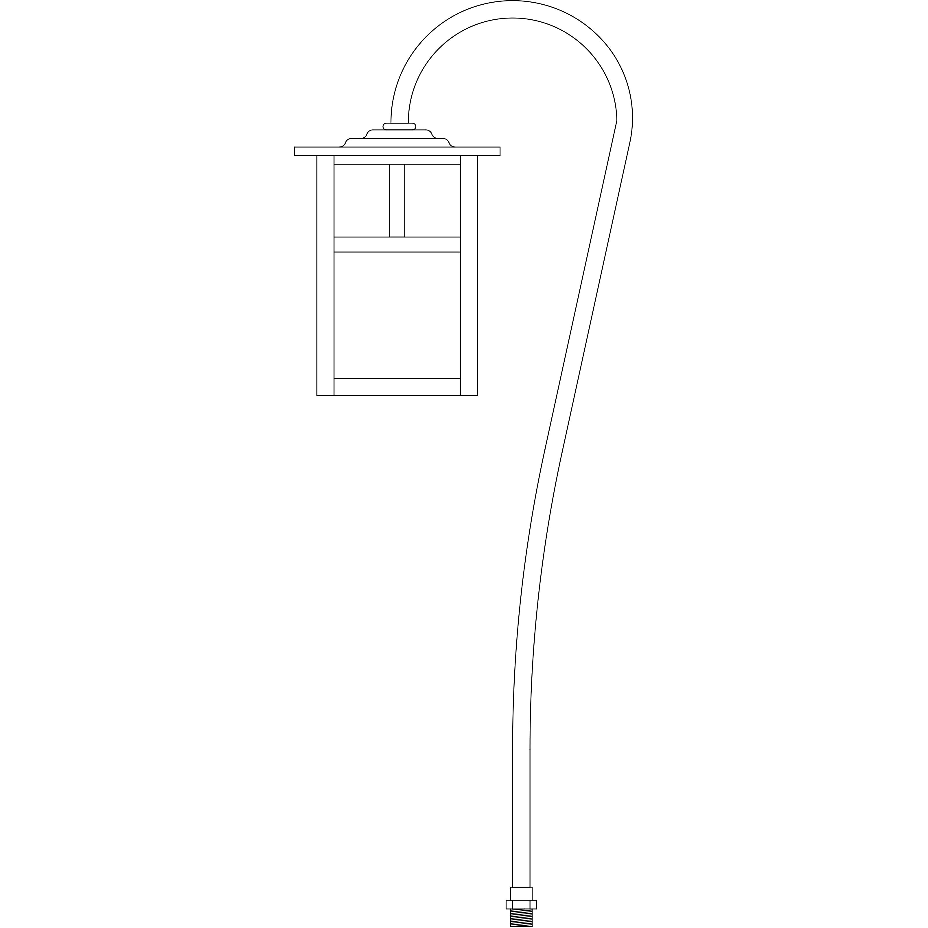 Mission 12V 18 watt Verdigris Patina Landscape Light in White Opalescent, T-Bar Overlay