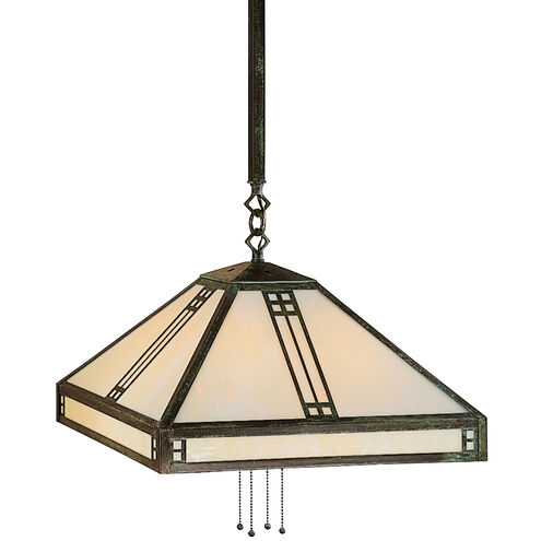 Prairie 4 Light 18.12 inch Raw Copper Pendant Ceiling Light in Frosted