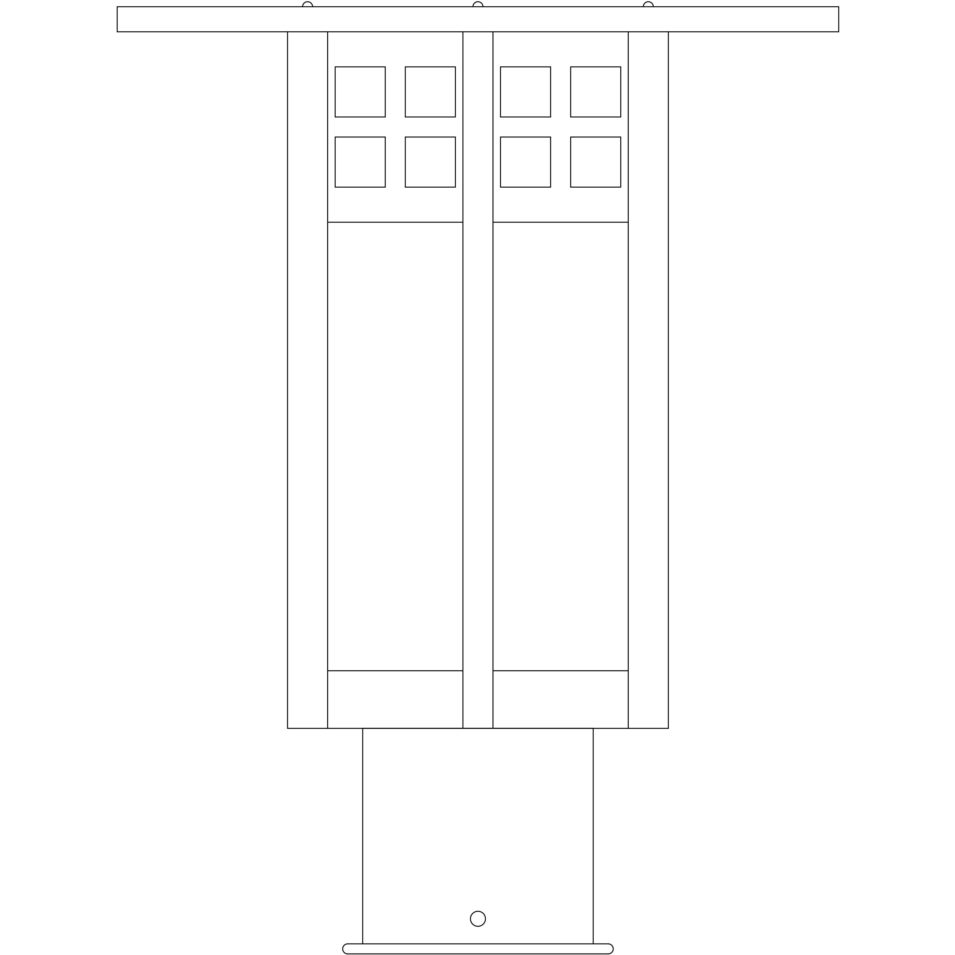 Glasgow 1 Light 18 inch Rustic Brown Post Mount in Tan