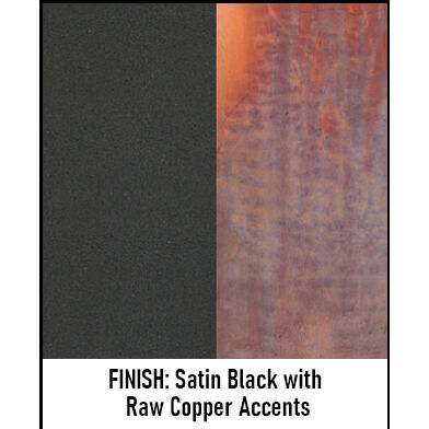 Lancaster 2 Light 25 inch Satin Black with Raw Copper Accents Post Mount in Clear