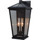 Devonshire 2 Light 16.5 inch Bronze Outdoor Wall Lantern in White Opalescent