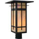 Finsbury 1 Light 15 inch Rustic Brown Post Mount in Clear Seedy