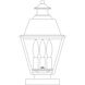 Inverness 3 Light 15 inch Pewter Column Mount in Clear Seedy