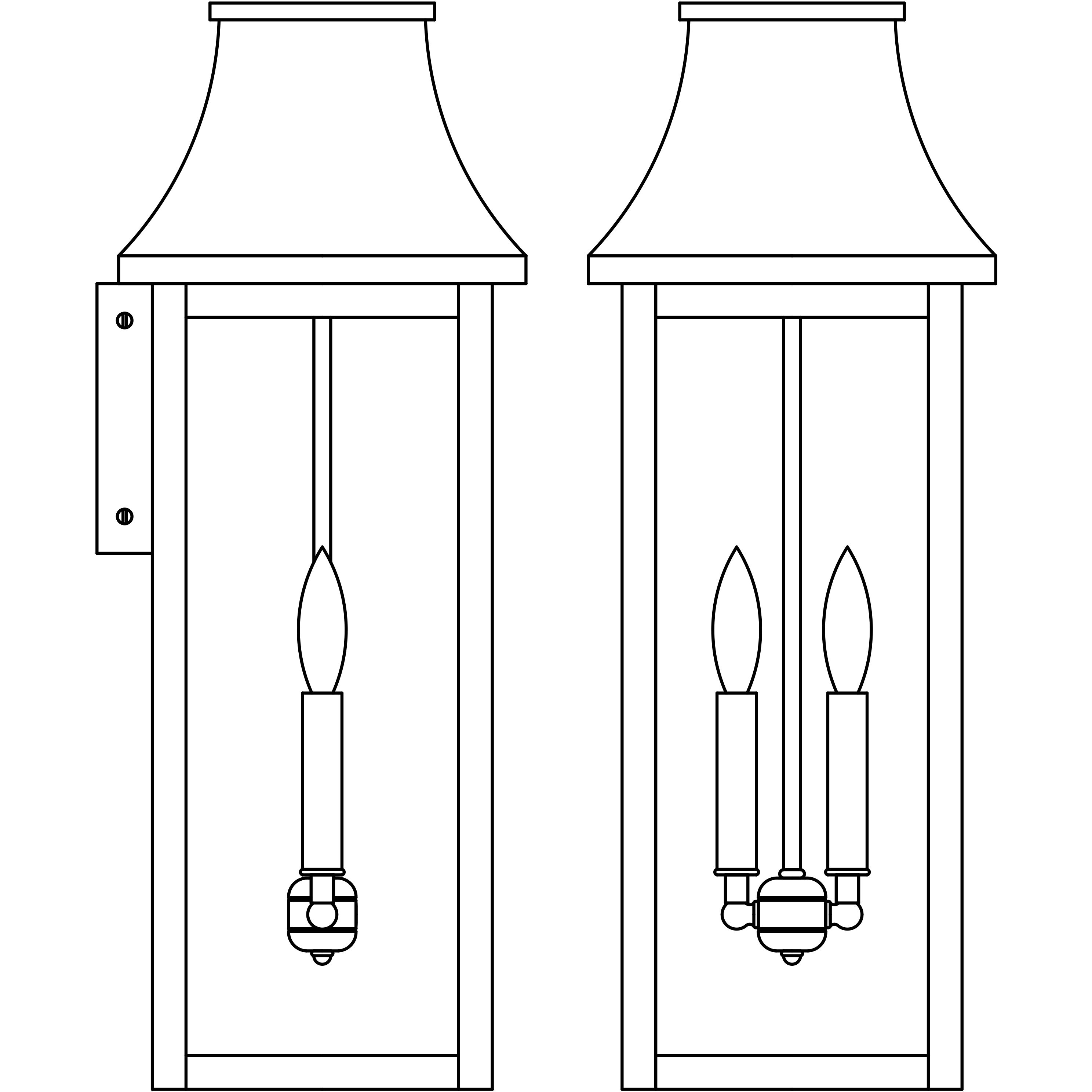 Providence 2 Light 24 inch Antique Copper Outdoor Wall Mount in Clear Seedy