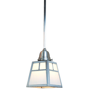 A-line 1 Light 4.75 inch Pewter Pendant Ceiling Light in White Opalescent, T-Bar Overlay