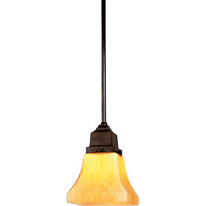 Ruskin 1 Light 5 inch Mission Brown Pendant Ceiling Light, Glass Sold Separately