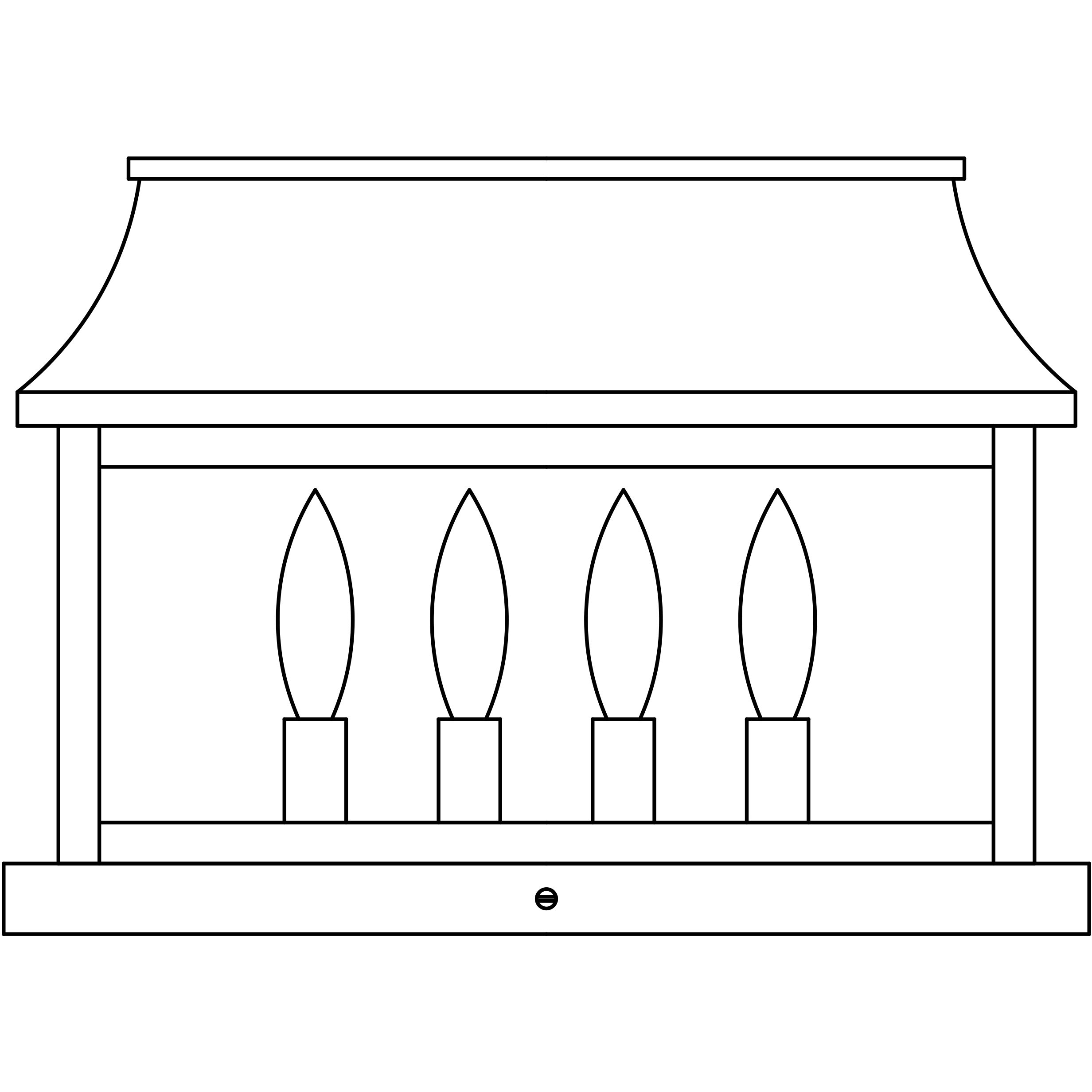 Providence 4 Light 11 inch Bronze Column Mount in Clear