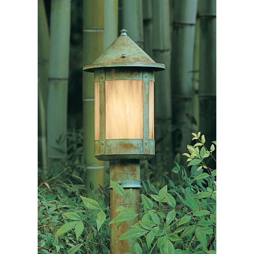 Berkeley 1 Light 11.25 inch Verdigris Patina Post Mount in Cream