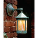 Berkeley 1 Light 12.5 inch Rustic Brown Outdoor Wall Mount in White Opalescent