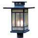 Kennebec 1 Light 15.62 inch Bronze Post Mount in Frosted