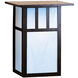 Huntington 1 Light 9.5 inch Bronze Wall Mount Wall Light in White Opalescent, Double T-Bar Overlay