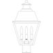 Inverness 3 Light 16 inch Raw Copper Post Mount in Clear Seedy