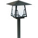 Carmel 120V 60 watt Verdigris Patina Landscape Light in White Opalescent, T-Bar Overlay