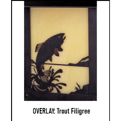 Timber Ridge 1 Light 9 inch Antique Copper Wall Mount Wall Light in Frosted, Trout Filigree