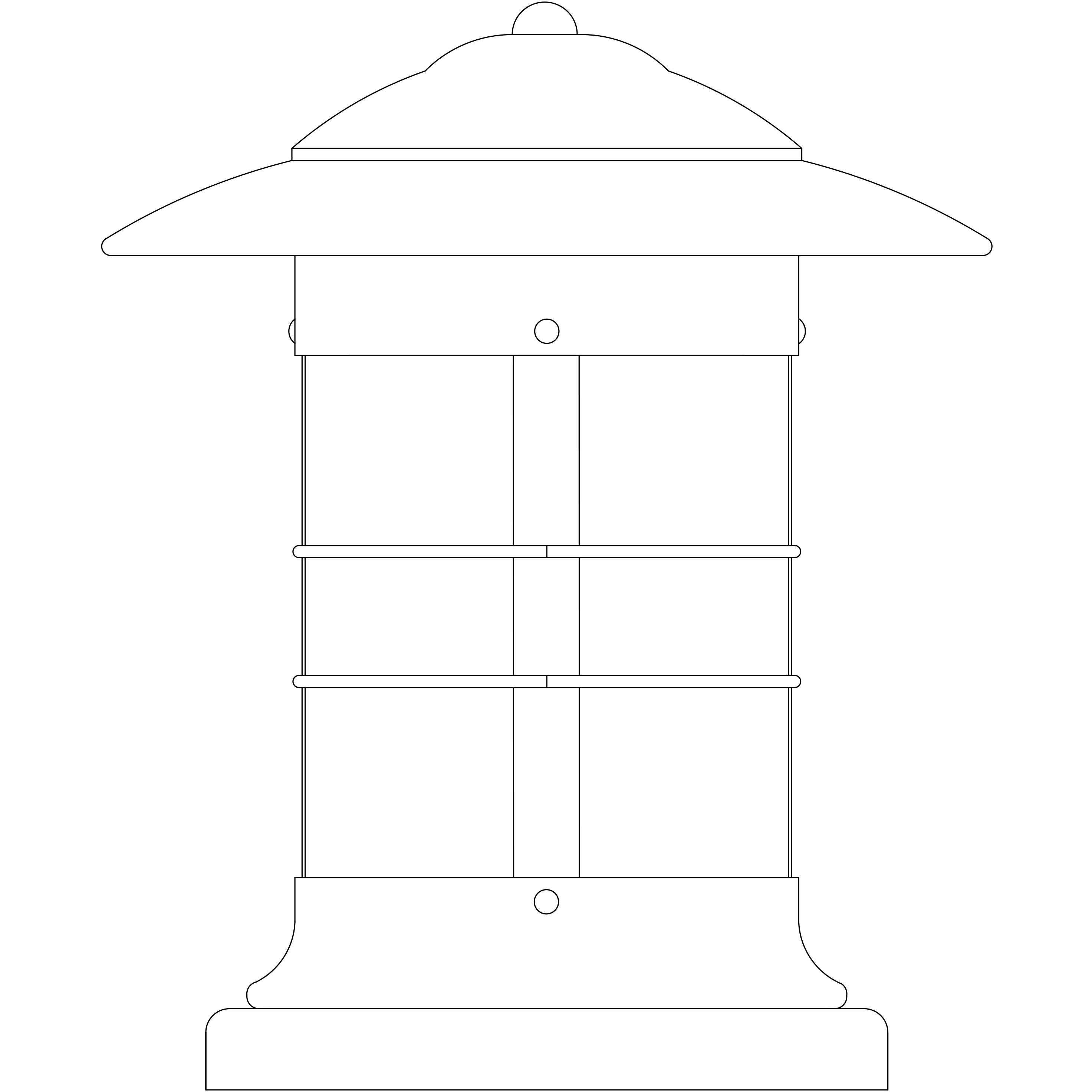 Newport 1 Light 16.75 inch Verdigris Patina Column Mount in Rain Mist