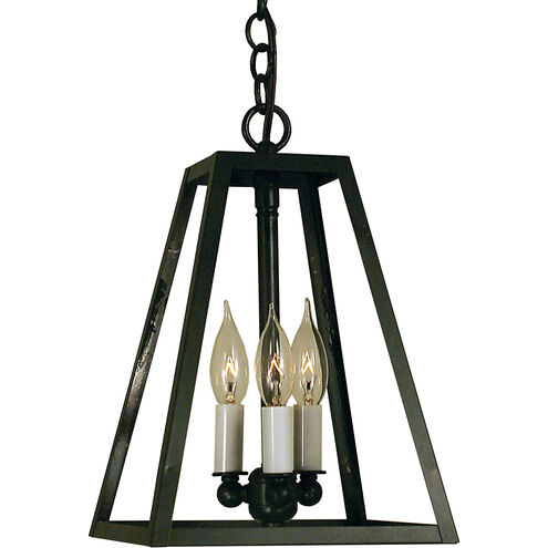 Vintage 3 Light 9 inch Pewter Pendant Ceiling Light