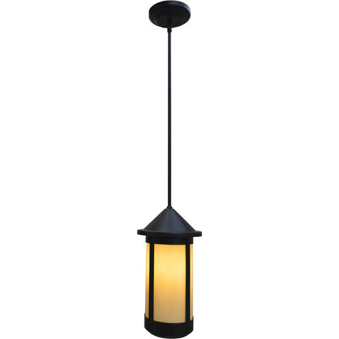 Berkeley 1 Light 7 inch Rustic Brown Pendant Ceiling Light in Off White
