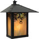 Evergreen 1 Light 10.75 inch Pewter Outdoor Wall Mount in Off White, T-Bar Overlay