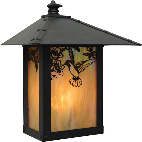 Evergreen 1 Light 10.75 inch Pewter Outdoor Wall Mount in Off White, T-Bar Overlay