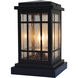 Avenue 1 Light 10.5 inch Rustic Brown Column Mount in Gold White Iridescent