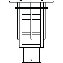 Finsbury 1 Light 8.5 inch Raw Copper Post Mount in Frosted