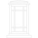 Avenue 1 Light 10.5 inch Rustic Brown Column Mount in Gold White Iridescent