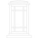 Avenue 1 Light 10.5 inch Slate Column Mount in Cream