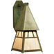 Dartmouth 1 Light 10.12 inch Verdigris Patina Wall Mount Wall Light in Gold White Iridescent