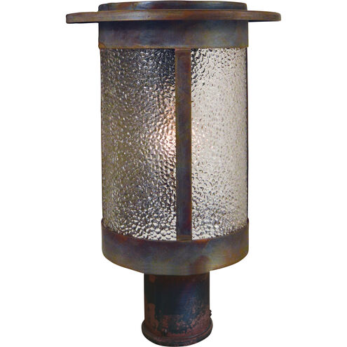 Santorini 1 Light 13 inch Antique Copper Outdoor Post Mount in Aerolite