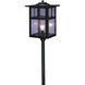 Mission 12V 18 watt Verdigris Patina Landscape Light in White Opalescent, T-Bar Overlay