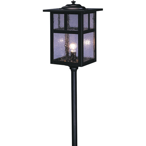 Mission 12V 18 watt Verdigris Patina Landscape Light in White Opalescent, T-Bar Overlay
