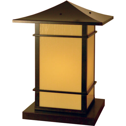 Katsura 1 Light 16 inch Antique Brass Column Mount in Off White