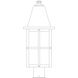 Hartford 1 Light 20.25 inch Mission Brown Post Mount in White Opalescent