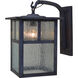 Mission 1 Light 24.88 inch Rustic Brown Outdoor Wall Mount in White Opalescent, T-Bar Overlay