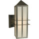 Bexley 1 Light 21.25 inch Antique Brass Outdoor Wall Mount in Clear Seedy