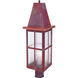 Hartford 1 Light 20.25 inch Rustic Brown Post Mount in White Opalescent