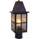 Hartford 1 Light 16.5 inch Rustic Brown Post Mount in Tan