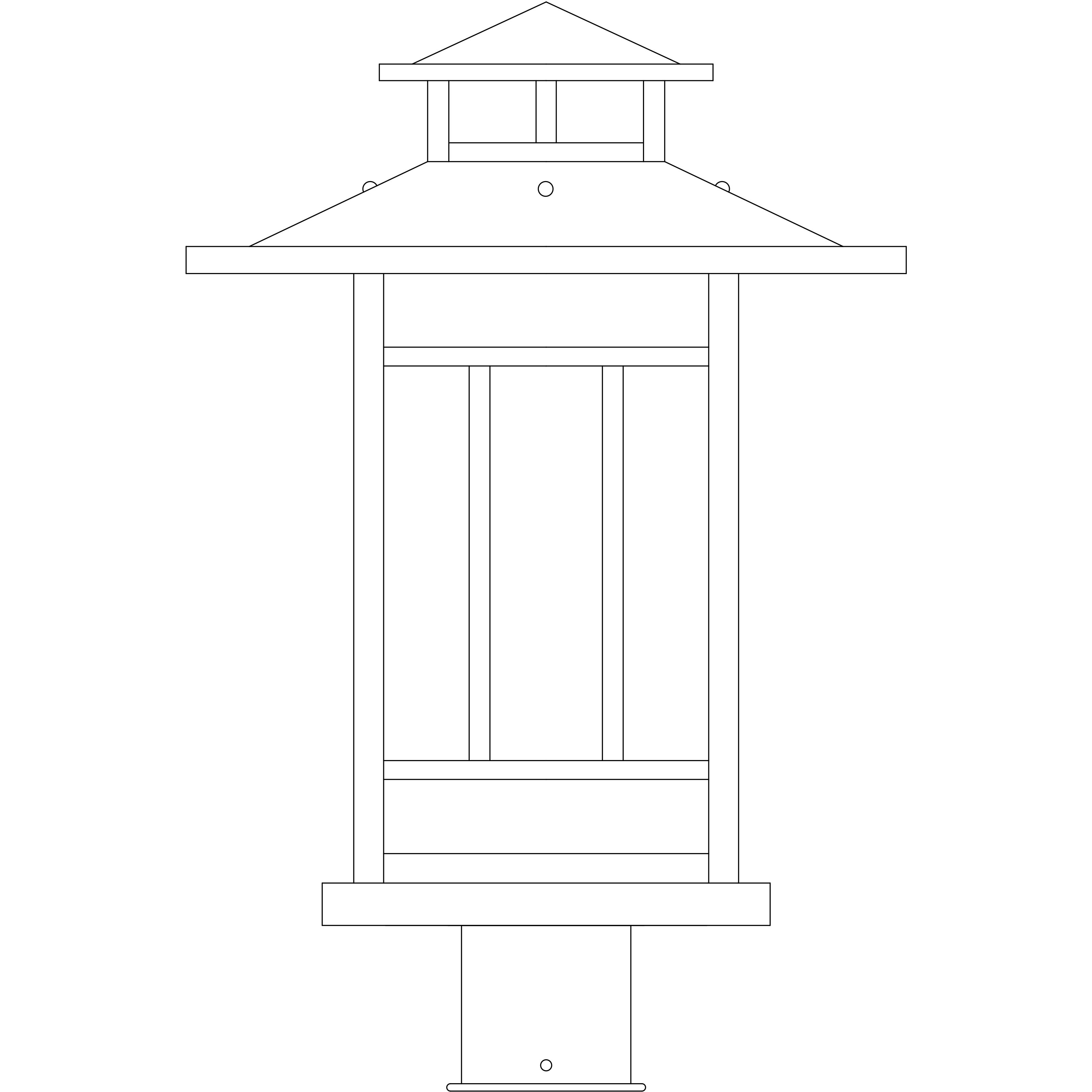 Kennebec 1 Light 15.62 inch Rustic Brown Post Mount in Clear Seedy