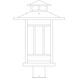 Kennebec 1 Light 15.62 inch Bronze Post Mount in Frosted