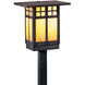 Glasgow 120V 60 watt Verdigris Patina Landscape Light in White Opalescent