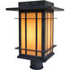 Oak Park 1 Light 16 inch Verdigris Patina Post Mount in Rain Mist