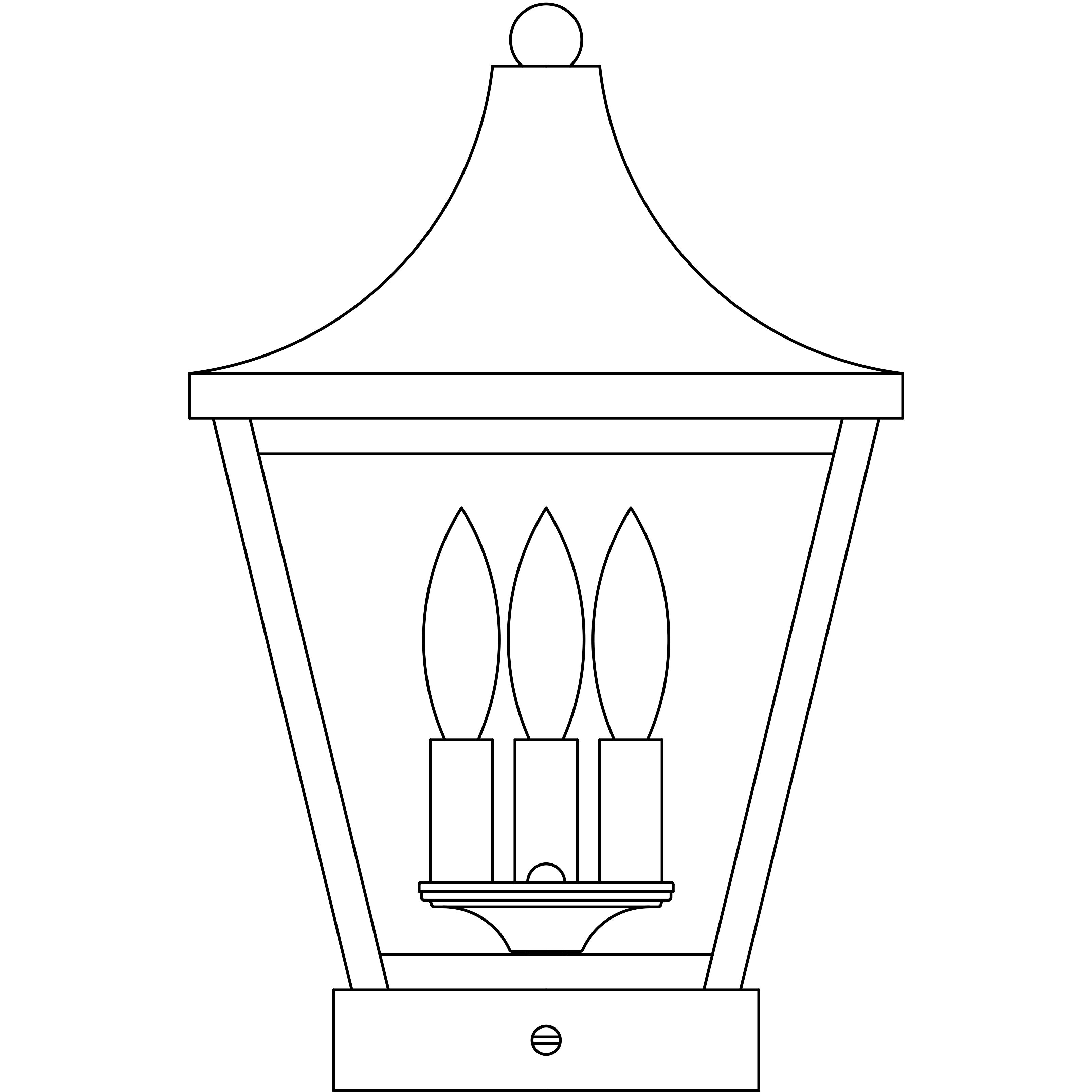 Nantes 3 Light 15.5 inch Raw Copper Column Mount in Clear Seedy