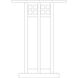 Glasgow 1 Light 23.5 inch Antique Brass Column Mount in Clear Seedy