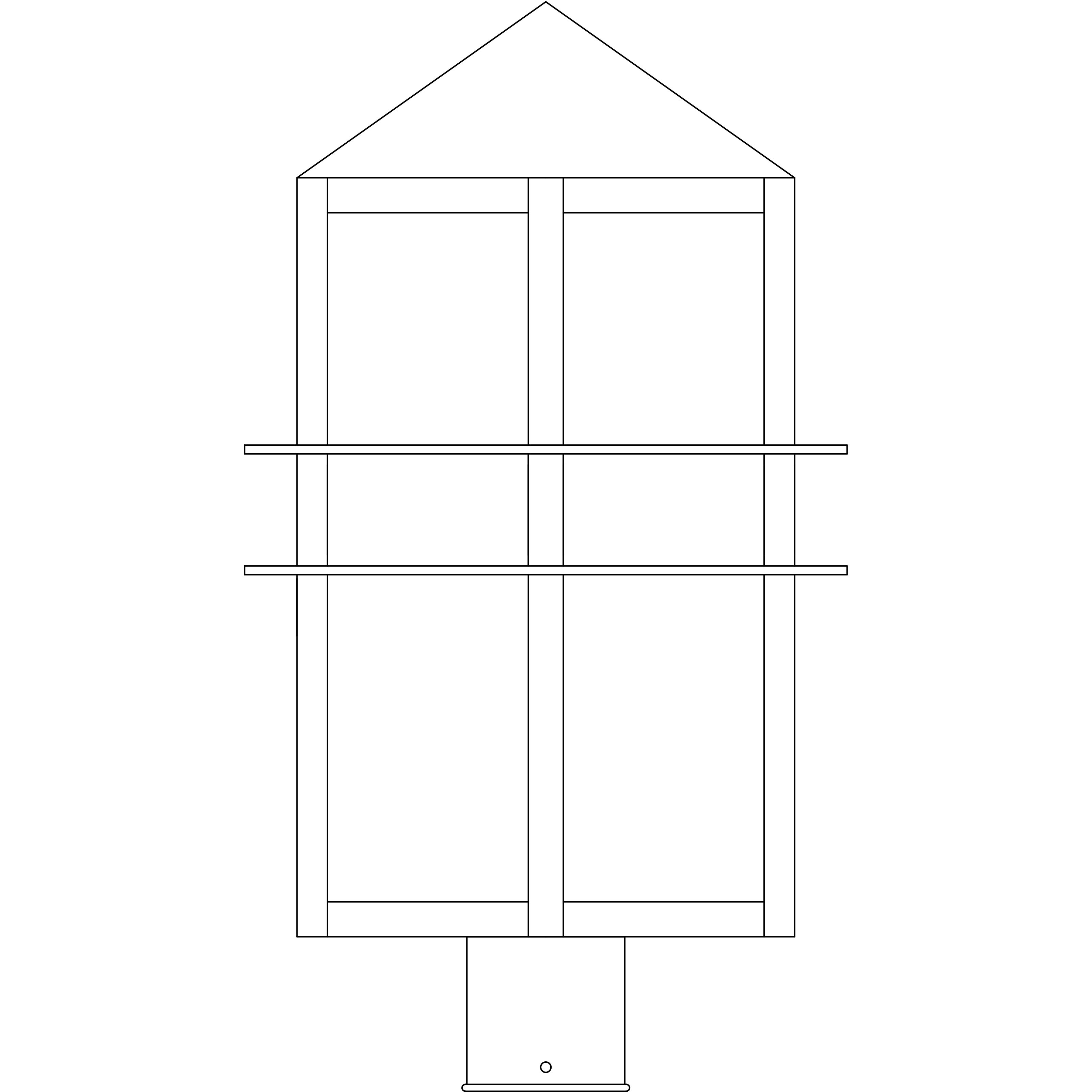 Bexley 1 Light 17.25 inch Antique Brass Post Mount in Clear